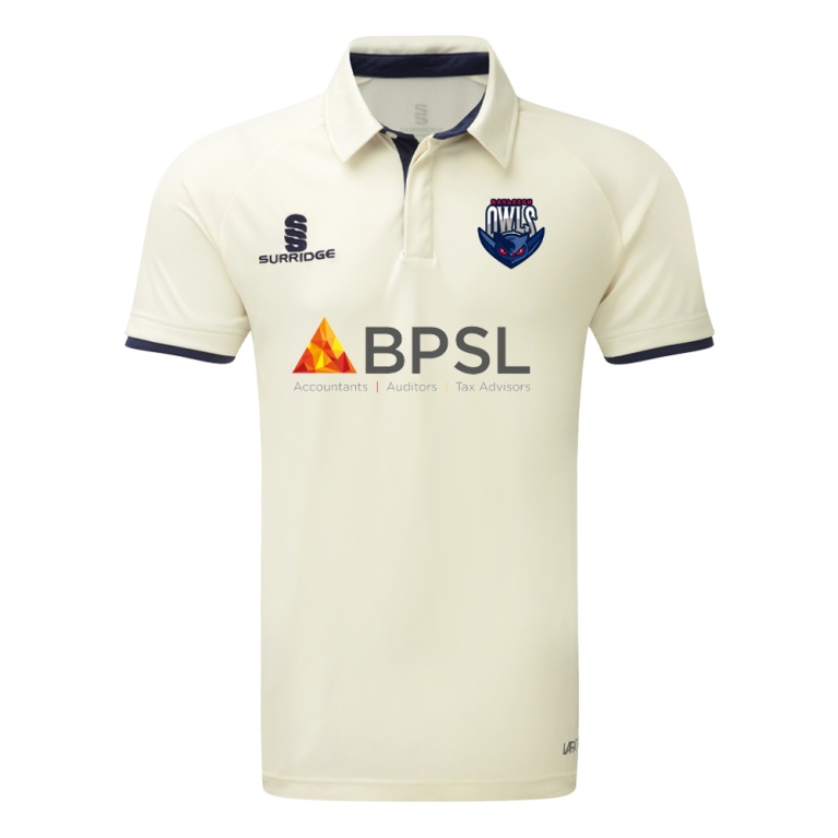 U11 Owls - Ergo Cricket Shirt - Short Sleeve : Navy Trim
