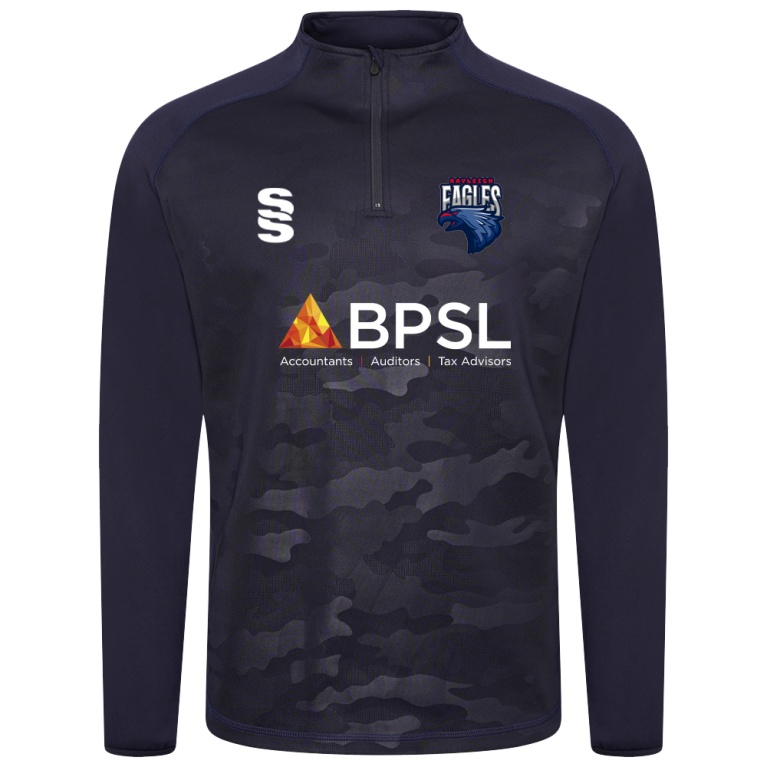 U15 Eagles - Camo 1/4 Zip Performance Top : Navy