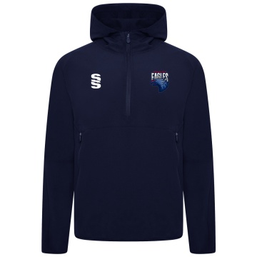 U15 Eagles - Dual Elite 1/4 Zip Hoody / Rain Jacket : Navy