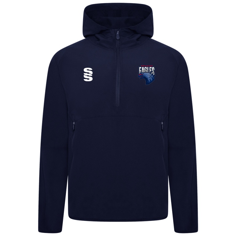 U15 Eagles - Dual Elite 1/4 Zip Hoody / Rain Jacket : Navy