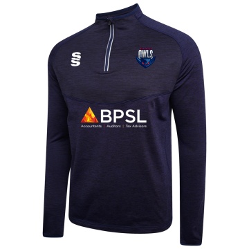U11 Owls - 1/4 Zip Dual Performance Top : Navy