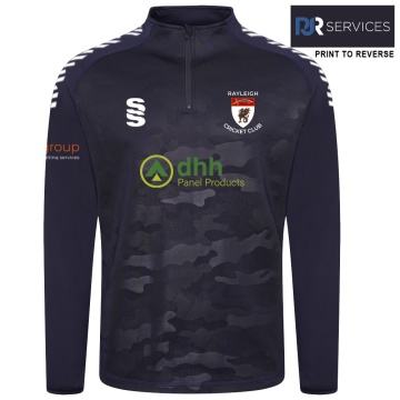 Camo 1/4 Zip Performance Top : Navy