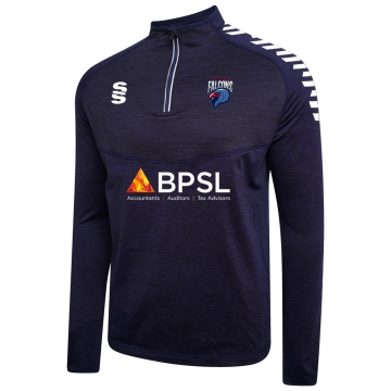 Youth's 1/4 Zip Dual Performance Top : Navy