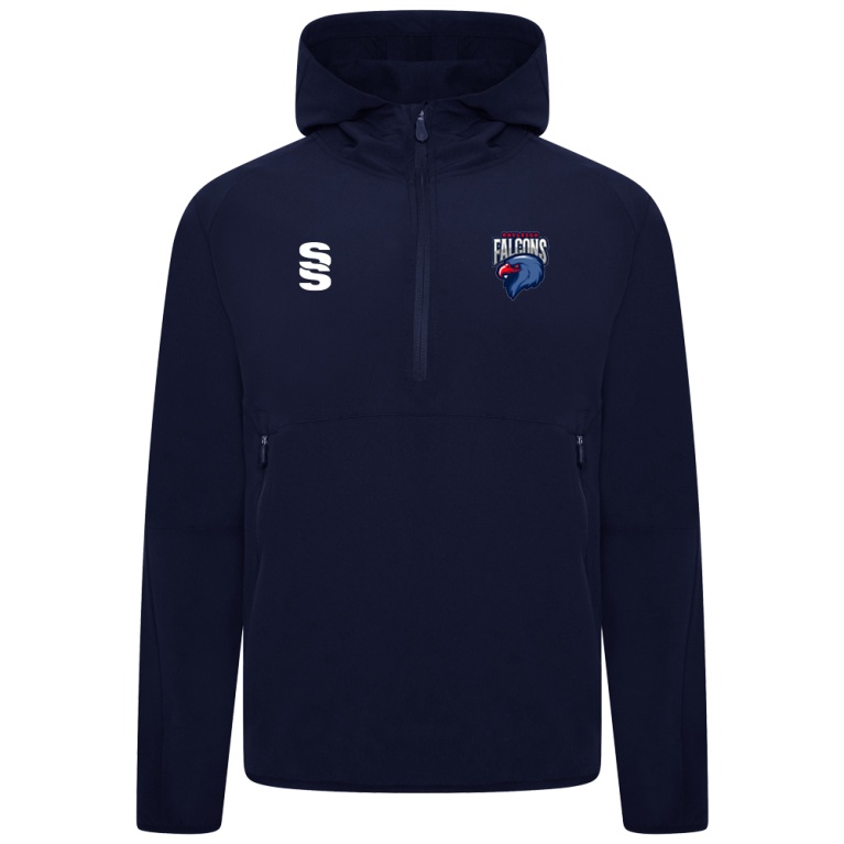 U17 Falcons - Dual Elite 1/4 Zip Hoody / Rain Jacket : Navy