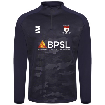 Youth - Camo 1/4 Zip Performance Top : Navy