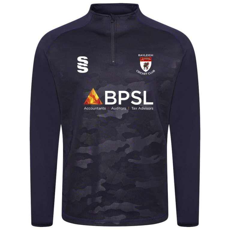 Youth - Camo 1/4 Zip Performance Top : Navy