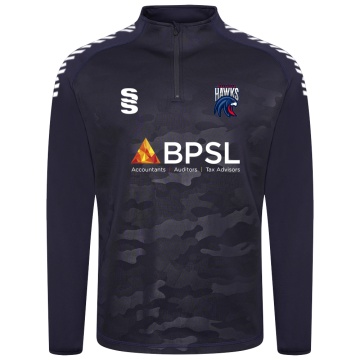 Youth's Camo 1/4 Zip Performance Top : Navy